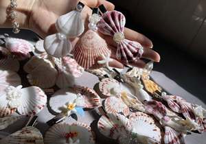 Hanging <b>Mirror</b> New Collection Small Seashell Hand <b>Mirror</b> DIY Many customize designs From Blue Lotus - Product Image 5