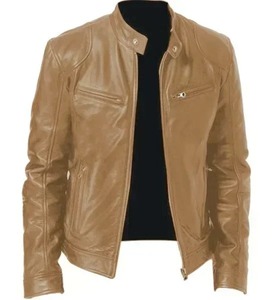 Chaqueta Bomber de cuero genuino de vaca negra para hombre, abrigo de negocios corto y delgado con tela de lona de invierno de estilo callejero - Product Image 5