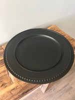 Assiette de service en cuivre martelé de luxe, ronde, en métal, sous-assiette pour décoration de mariage, vente en gros, plateau de service antique en or rose