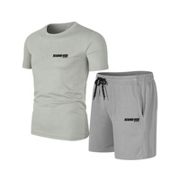 Conjunto de Camiseta y Pantalones Cortos para Hombre, Lisos, con Logotipo Personalizado, de Alta Calidad, Baratos, de Secado Rápido, Transpirables, Precio Bajo, Venta al Por Mayor de Fábrica
