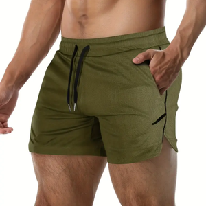 Pantalones cortos de chándal informales para hombre, ropa informal de Hip Hop con estampado de secado rápido, pantalones cortos de natación lisos de alta calidad - Product Image 1