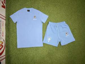 Ensemble chemise et short décontracté pour homme, été, 2 pièces, coton respirant, taille ample - Product Image 3