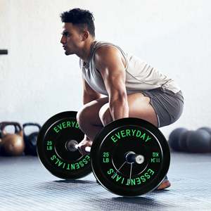 Set di Piastre da Competizione BalanceFrom da 20 kg (160 libbre) per Allenamento di Forza e Fitness, in Acciaio e Ghisa, con Logo Personalizzabile - Product Image 5