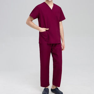 Tenues d'infirmière unisexes à manches courtes en tricot, respirantes, confortables et extensibles, avec pantalon droit - Product Image 3
