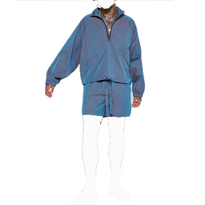 Ensemble short et survêtement coupe-vent grande taille en nylon de haute qualité, double couche, personnalisable, unisexe, idéal pour l'été – Vente en gros OEM - Product Image 2