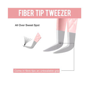 Marque privée Pince à cils mince et droite à 45 et 75 degrés Extension de cils personnalisée à pointe en fibre à fixation forte en acier inoxydable - Product Image 3