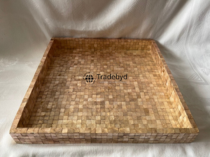 Premium MOP Inlay Tray by Tradebyd Elegante bandeja hecha a mano Ideal para servir en la cocina y regalos - Product Image 4