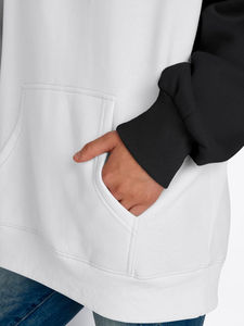 Sudadera con capucha de gran tamaño de estilo holgado cómodo de tela suave para mujer 100% Material de algodón ligero transpirable logotipo personalizado - Product Image 3