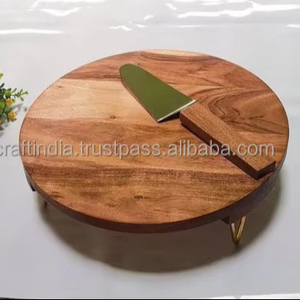 Présentoir à gâteaux en bois de mangue rustique Luxe Artisan Dessert Display pour les fêtes et les mariages Artisanat unique Inde Créations intemporelles - Product Image 6