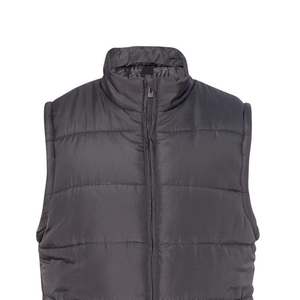Chaqueta acolchada sin mangas para hombre ligera con relleno de plumón liso teñido, prendas de vestir informales, chaleco acolchado con logotipo personalizado - Product Image 4