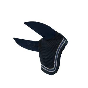 Bonnet d'oreille pour cheval fabriqué au Pakistan, crochet de qualité supérieure, lavable, léger, voile anti-mouches pour les événements d'équitation élégants, bonnet d'oreille - Product Image 6