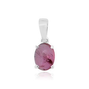 High Quality 925 Sterling Silver <b>Ruby</b> Gemstone Prong Setting Oval Pendant for Party Occasions - Product Image 5