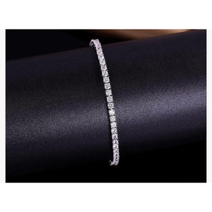 Bracciale Tennis Legacy Luxe con Diamanti Coltivati in Laboratorio da 6.00 CTW, in Oro Bianco o Giallo 14K, Certificato AGI, Montatura a 4 Griffe - Product Image 1