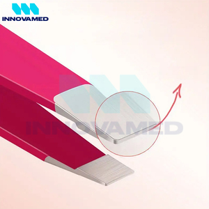 2025 couleur rose forme de coeur bon fournisseur en acier inoxydable faites votre propre pince à épiler à sourcils entièrement personnalisée - Product Image 3