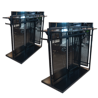 Présentoir à vêtements métallique détachable personnalisé de haute qualité, finition thermolaquée, style moderne, autoportant pour magasins de détail