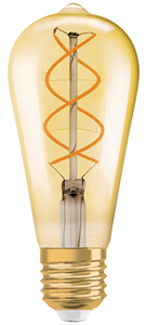 Bombilla LED Espiral de Cristal Osram E27 4W 2000K Vintage 1906 (Osram 091292) - Product Image 1