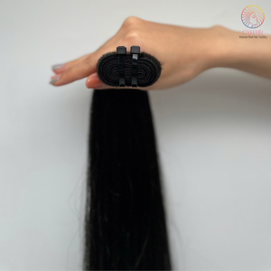 100% cheveux vierges non transformés # 1A noir naturel droit vietnamien Double dessiné trame paquet Extensions de cheveux tendance chaude - Product Image 6