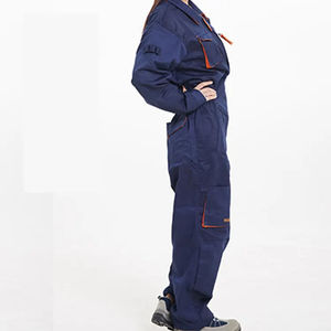 Trajes de trabajo con capucha de manga larga en blanco y negro OEM Overoles Ropa antiestática Monos desechables Comprar trajes de trabajo de fábrica Uniformes - Product Image 2