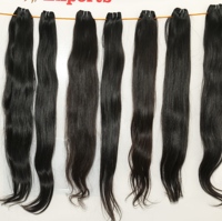 Extensions de cheveux humains vierges indiens 100% Remy, double trame, double épaisseur, lisses comme des baguettes, à fusionner, cheveux humains bruts