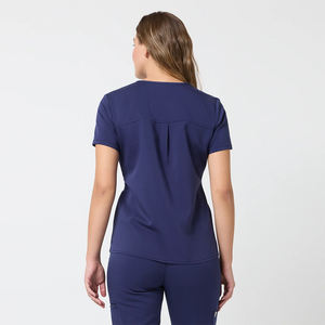 Uniforme Médico de Alta Calidad para Damas, Color Azul Marino, Manga Corta, Transpirable y de Secado Rápido, para Médicos y Enfermeras - Product Image 2