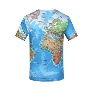 เสื้อยืดผู้ชายทรงสลิมฟิตพิมพ์ลายดิจิทัลพิมพ์ซับลิเมชัน3D ทั่วพิมพ์ลายกราฟิกทำจากโพลีเอสเตอร์ DP - Product Image 2