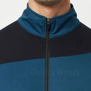 Survêtements zippés personnalisables OEM pour hommes, ensemble de survêtement de sport en molleton de coton personnalisable avec col rond et poches - Product Image 5