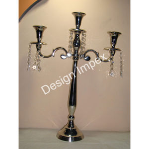 Candelabro revestido blanco para fiestas, Decoración de mesa de eventos, portavelas elegante de aluminio fundido para exhibición de mesa - Product Image 3