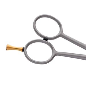 Professionnel de haute qualité en acier inoxydable ciseaux de coiffeur finition sable or réglable repose-doigt étui en cuir de qualité industrielle - Product Image 6