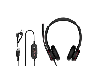 <span class=keywords><strong>Casque</strong></span> USB Talkvioce 006 pour centre d'appels, avec suppression du bruit ENC et voyant d'occupation, compatible MS Teams - Product Image 3