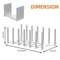 WIREKING Support de rangement extensible en acier inoxydable pour couvercles de casseroles, pour comptoir de cuisine, armoire, rangement de poêles et planches à découper