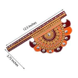 ECraftIndia Pankhi mural artisanal en papier mâché multicolore en bois, décoration artistique écologique pour la maison, le salon, le couloir - Product Image 1