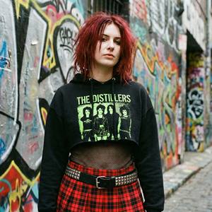Vintage Gothic Harajuku Aesthetic E-<b>girl</b> Winter Oversized Crop <b>Hoodie</b> Punk Rock Band <b>Sweatshirt</b> Streetwear Breathable - Product Image 1