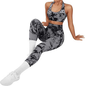 Soutien-gorge de sport extensible et léger de haute qualité imprimé OEM soutien-gorge de sport à séchage rapide Fitness ensembles de yoga personnalisés pour femmes course à pied - Product Image 5