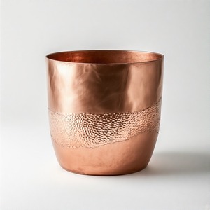 Jardinière Heritage en argent brossé avec des marques de marteau audacieuses faites pour les balcons de qualité supérieure ou les espaces verts intérieurs spirituels - Product Image 3