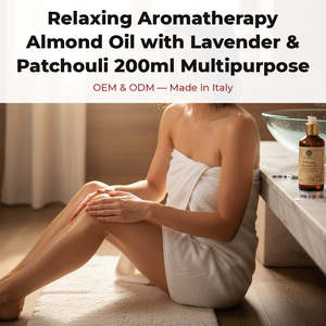 Huile de parfum aromathérapeutique OEM RedMoringa 200ml, marque privée, mélange relaxant d'amande, lavande et patchouli, Italie - Product Image 2