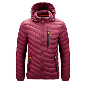 Vêtements d'extérieur pour hommes Veste imperméable personnalisée pour hommes Bomber d'hiver rembourrée Vestes à capuche chaudes et épaisses pour hommes - Product Image 5