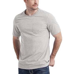 <b>Men's</b> High Street Style Slim Fit Casual <b>Shirts</b> Breathable Cotton Polyester Crewneck <b>Pocket</b> Short Sleeve Knitted Crewneck <b>Shirts</b> - Product Image 3