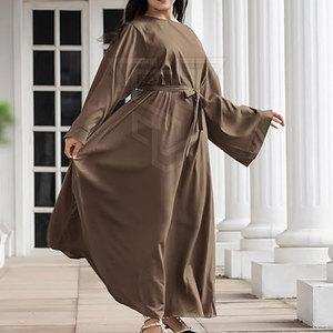 Robes Abaya pour femmes Vêtements islamiques avec conception solide Abaya pour femmes Robe musulmane personnalisée - Product Image 2