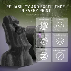 Filament WINKLE PLA HD à paillettes 1,75 mm 1 kg pour imprimante 3D, vente en gros, finition FDM, impression facile, sans déformation, fabriqué en Europe, 0,05 mm - Product Image 4
