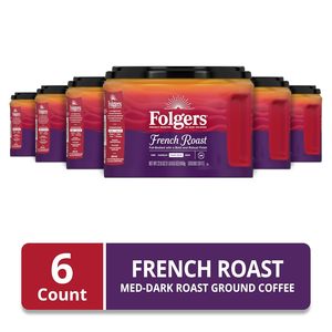 Café moulu Folgers French Roast, torréfaction moyenne foncée, 22,6 onces (lot de 6) - Product Image 6