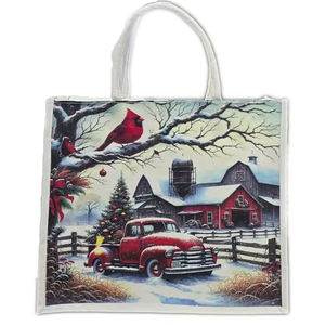 กระเป๋าผ้าแคนวาสสะพายไหล่สไตล์วินเทจสำหรับผู้หญิง  กระเป๋าเดินทางและช้อปปิ้งแบบใช้ซ้ำได้  ปรับแต่งได้  ลายวิวทิวทัศน์ - Product Image 1