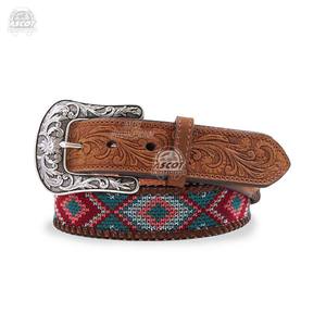 Ceintures perlées en cuir de peau de vache véritable de conception supérieure pour hommes avec acier strass pour boucle accessoires de mode en gros - Product Image 1