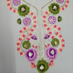 Cuello de cuello bordado de gama alta en tela de red con diseño de lentejuelas brillantes para blusa de diseñador Kurti vestido de sastrería étnica - Product Image 5