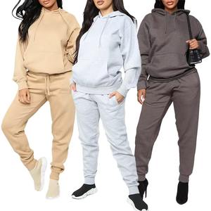 Ensemble de jogging pour femmes de haute qualité survêtement 100% coton polaire 480 gsm vêtements de sport survêtement Logo personnalisé 100% coton Service OEM - Product Image 1