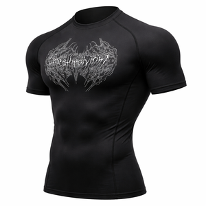 Camiseta Deportiva de Compresión para Hombre, Diseño Moderno, Manga Corta, 180 Gramos, Cuello Redondo, Tejido de Verano, Ajuste Slim, Ideal para Gimnasio - Product Image 3