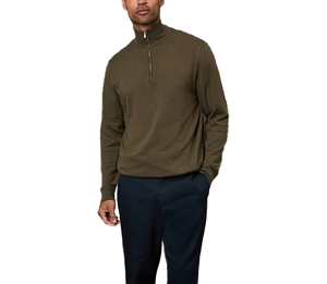 Sweat-shirt à col zippé mi-long pour homme avec impression graphique personnalisée DTG, style streetwear urbain, coton respirant - Product Image 4