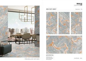 Carreaux de porcelaine émaillée haute brillance de luxe 600x1200mm Design moderne en pierre de marbre pour villa salon sol en brique réfractaire - Product Image 5