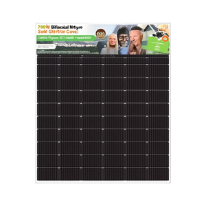 Panneau solaire monocristallin bifacial de type N HJT de 700 W avec couvercle avant en verre - Product Image 2