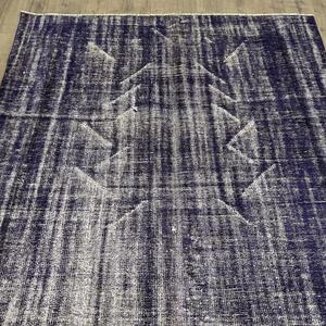 พรมตุรกีวินเทจ ขนาด 6.1x8.8 ฟุต (187x269 ซม.) ลายดอกไม้สีน้ำเงินเทา - Product Image 4