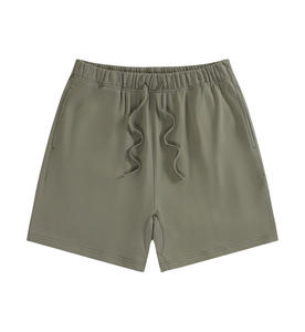 100% pantalones cortos de algodón 2024 nueva llegada Athletic logotipo personalizado 330GSM espesor peso pesado Streetwear pantalones cortos de algodón Unisex - Product Image 2